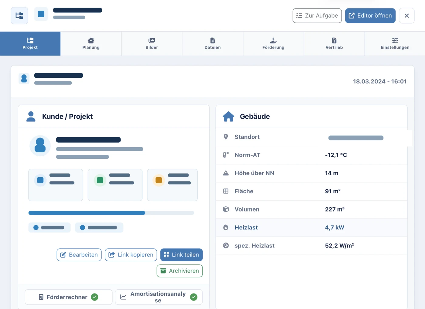 Anonymisierte Heizreport Pro Projektübersicht als praxisnahes Lernprojekt